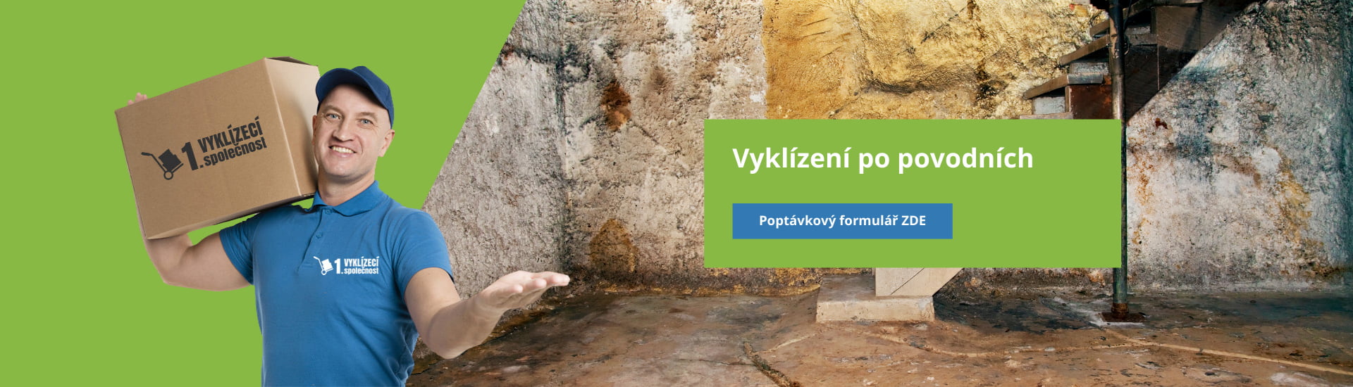 banner vyklízení po povodních